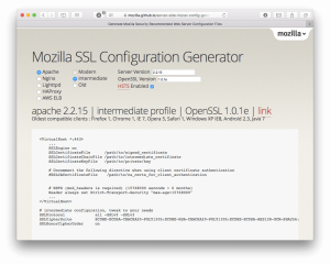 Mozilla SSL Generator